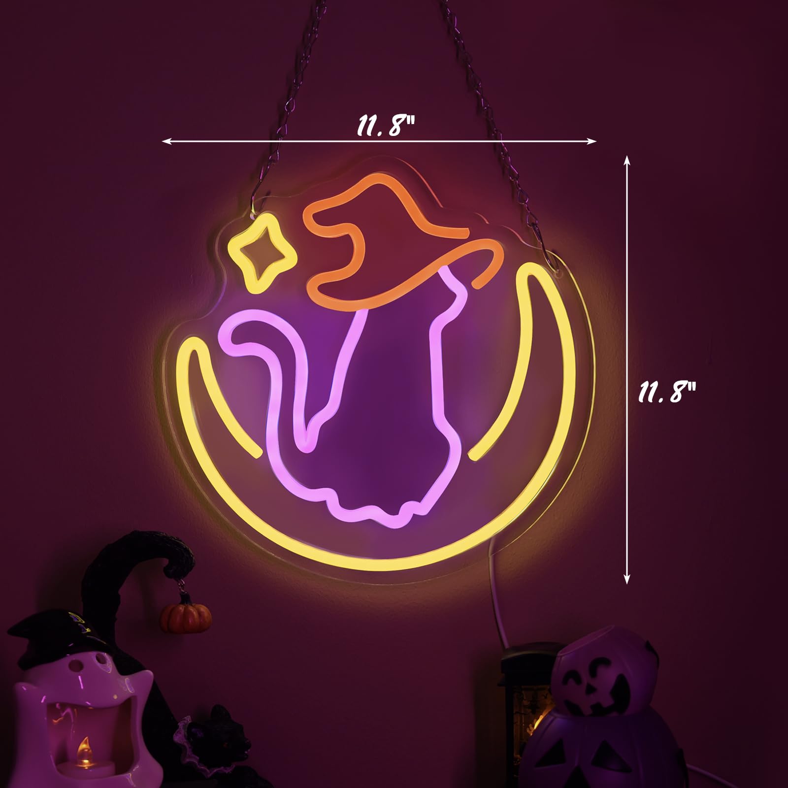 Amazon.co.jp: Qmetalart ハロウィン セーラームーン ネオンサイン、月