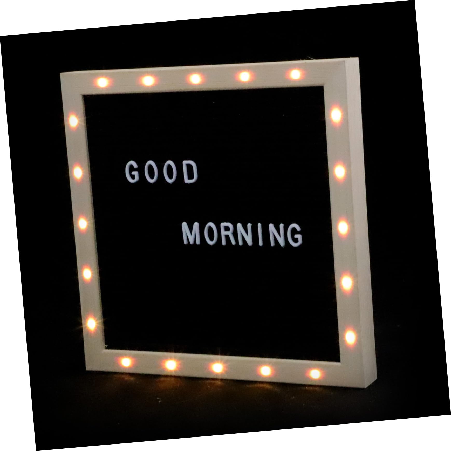 VILLCASE 1ensemble Tableau De Lettres Avec Led Tableau De Message Feutre Pour Maison Bureau Lettres Amovibles Décoratif Et Pratique Pour s