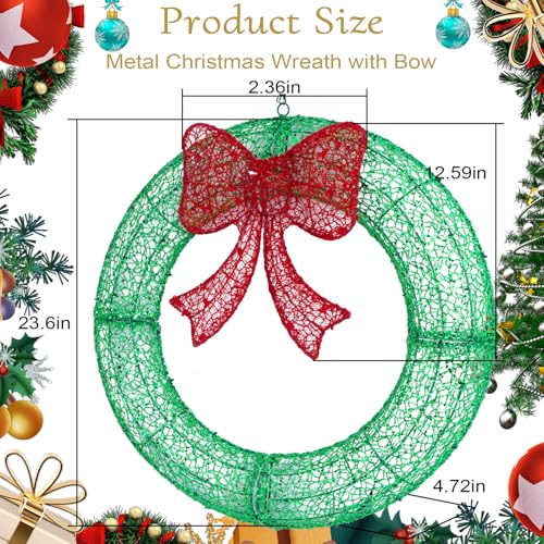 24 in Pre-Lit Lighted Christmas Wreaths for Front Door - image 3