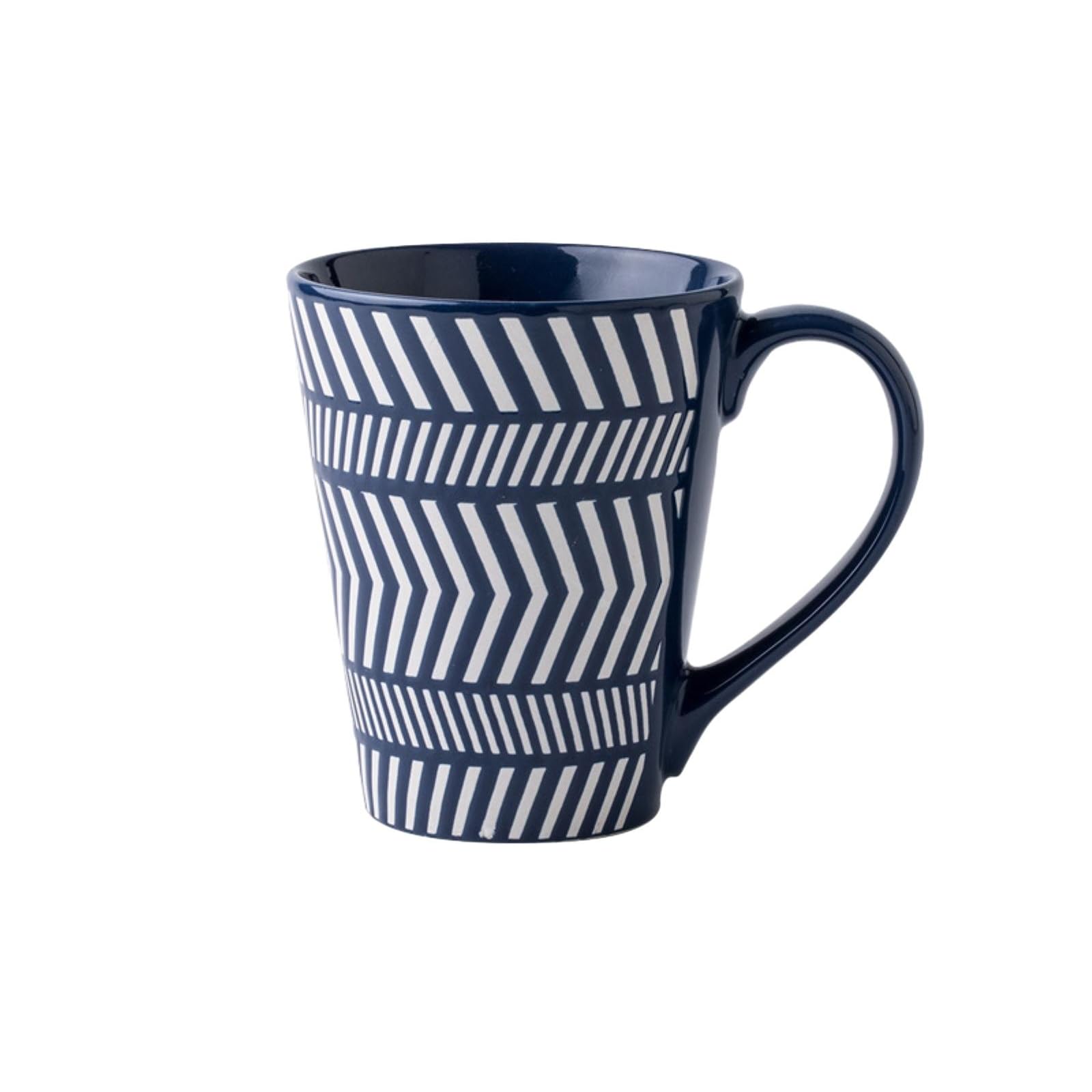 Taza creativa en relieve de 425 ml, taza de café con leche de cerámica para el hogar, Flecha, 450 ml