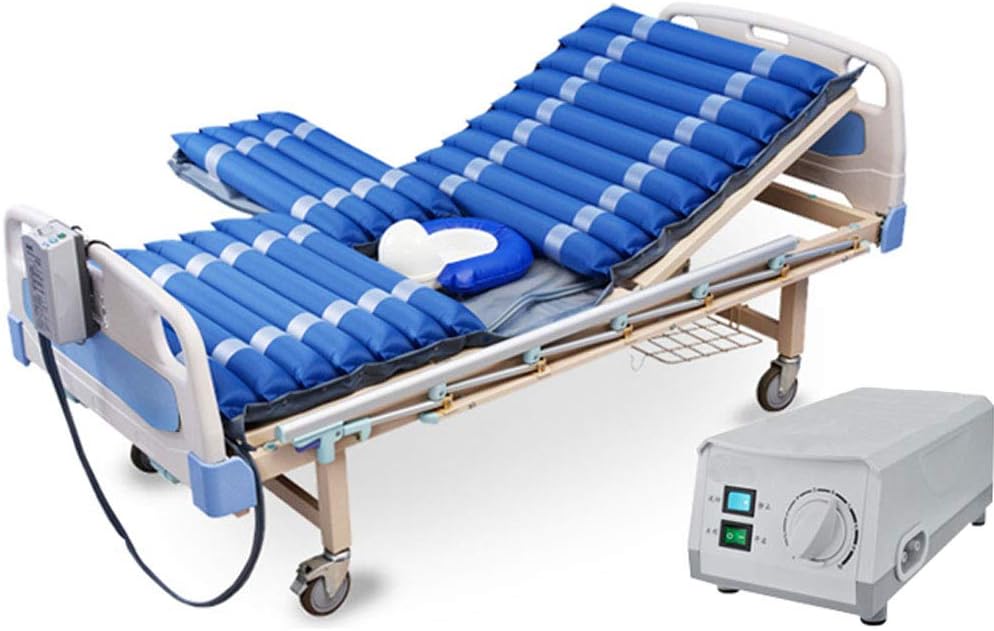 ZD&LQ Colchón de Aire médico Cojín antiescaras Columpio Impermeable Colchoneta para el Cuidado del Paciente Anciano Cama Individual,Azul,200x90cm