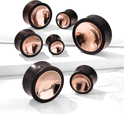 Plug Tunnel Ecarteur D'Oreille En Verre - Spirale - Noir Rouge Blanc