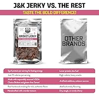 Vista 4 de J&K Beef Brisket Jerky – sabor coreano barbacoa 8 oz.