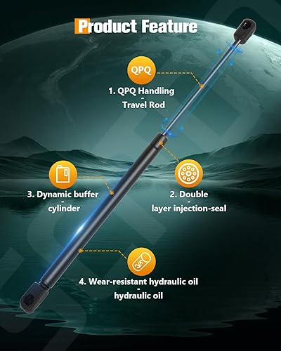 Vista 172 de SCITOO PM1017 - Soportes de elevación de 17.8 pulgadas para Hyundai Santa Fe 2007-2012 trasero izquierdo y derecho Liftgate Shock Struts 2pcs