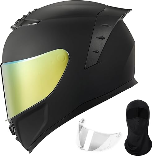 ILM - Cascos de motocicleta de cara completa para hombres y mujeres, para deportes motorizados, moto, calle, carreras, aprobados por DOT, Modelo