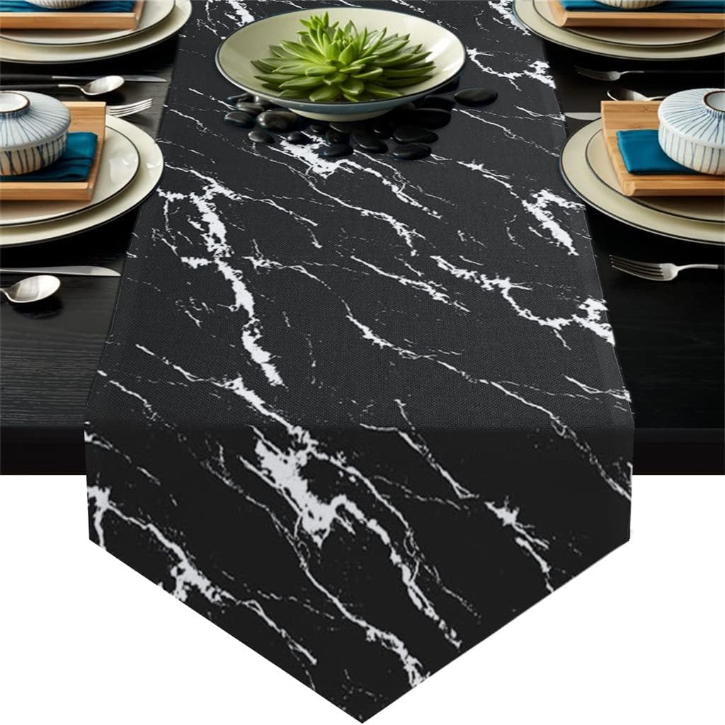 Black Concrete Crack Table Runner Christmas Decorations for Home Table Cloth for Wedding Party Home Decor(4pcs Table mat)
