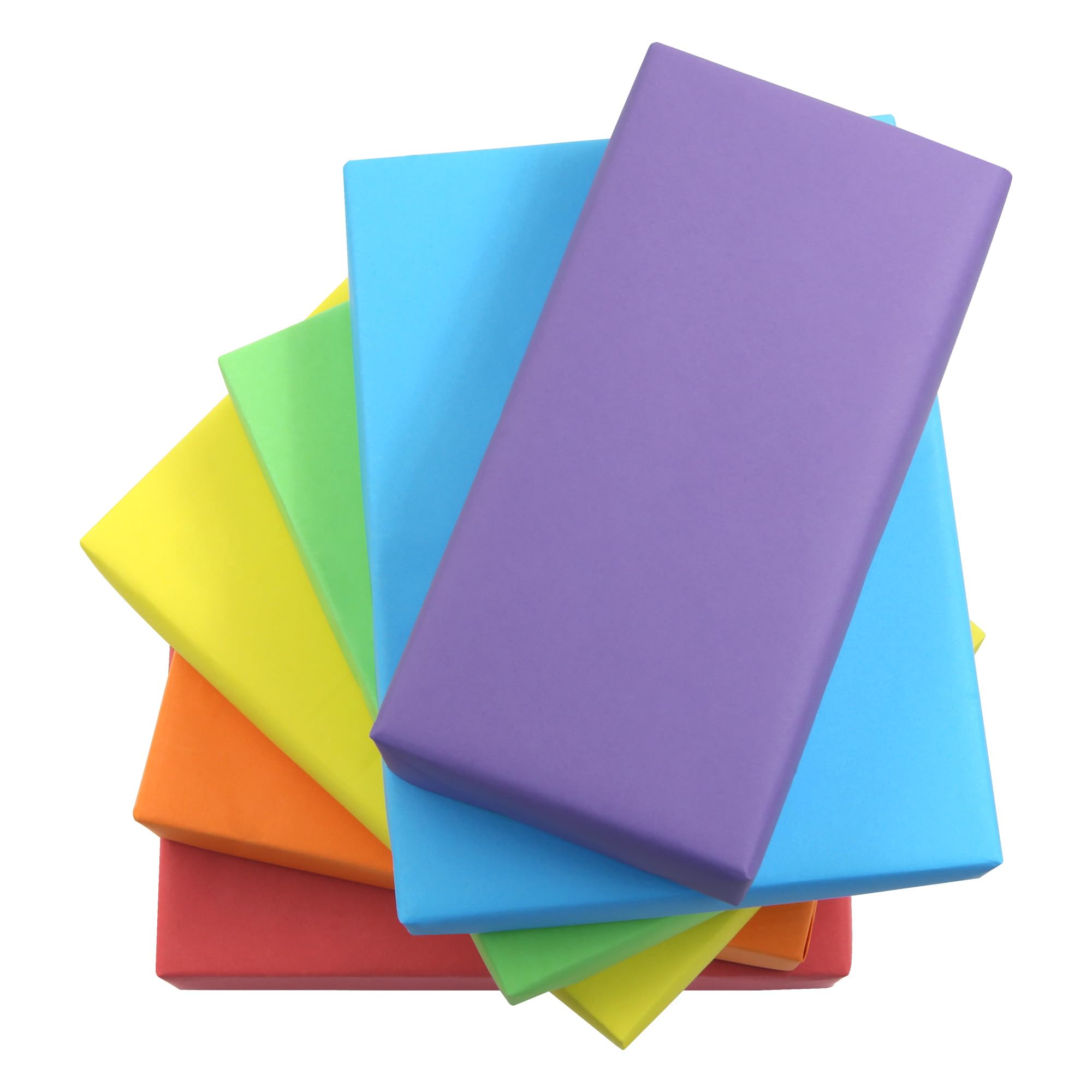 6 Color Double-sided Solid Rainbow Color Gift Wrapping Paper,Vibrant Color Matte Wrapping Paper Colorful Gift Wrap Paper for Kid Valentine's Day Birthday Baby Shower Wedding Christmas Party,20x28 inch