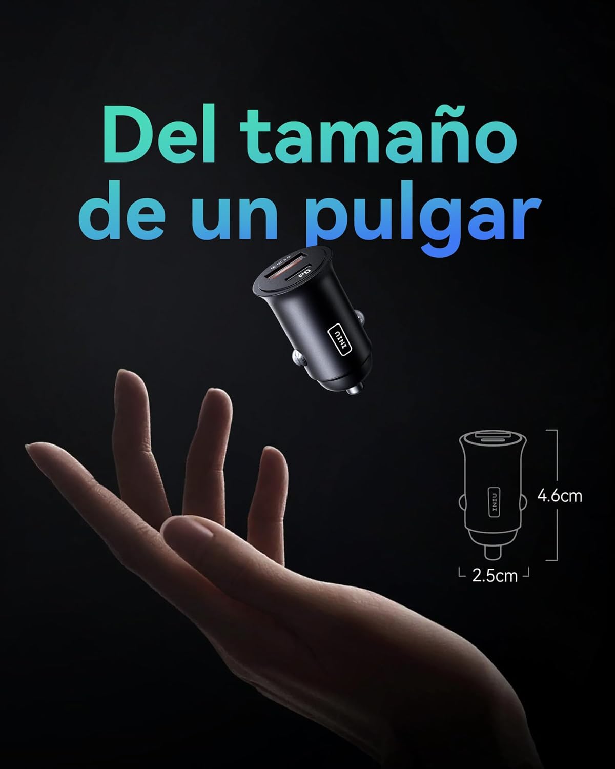 INIU Cargador Coche Carga Rápida, 60W Total [USB C 30W+USB A 30W] PD & QC3.0 Car Charger+[1m] 100W Cable, USB C Cargador Mechero Coche para Movil iPhone 16 15 14 Pro MAX iPad Samsung S25 Huawei LG 6