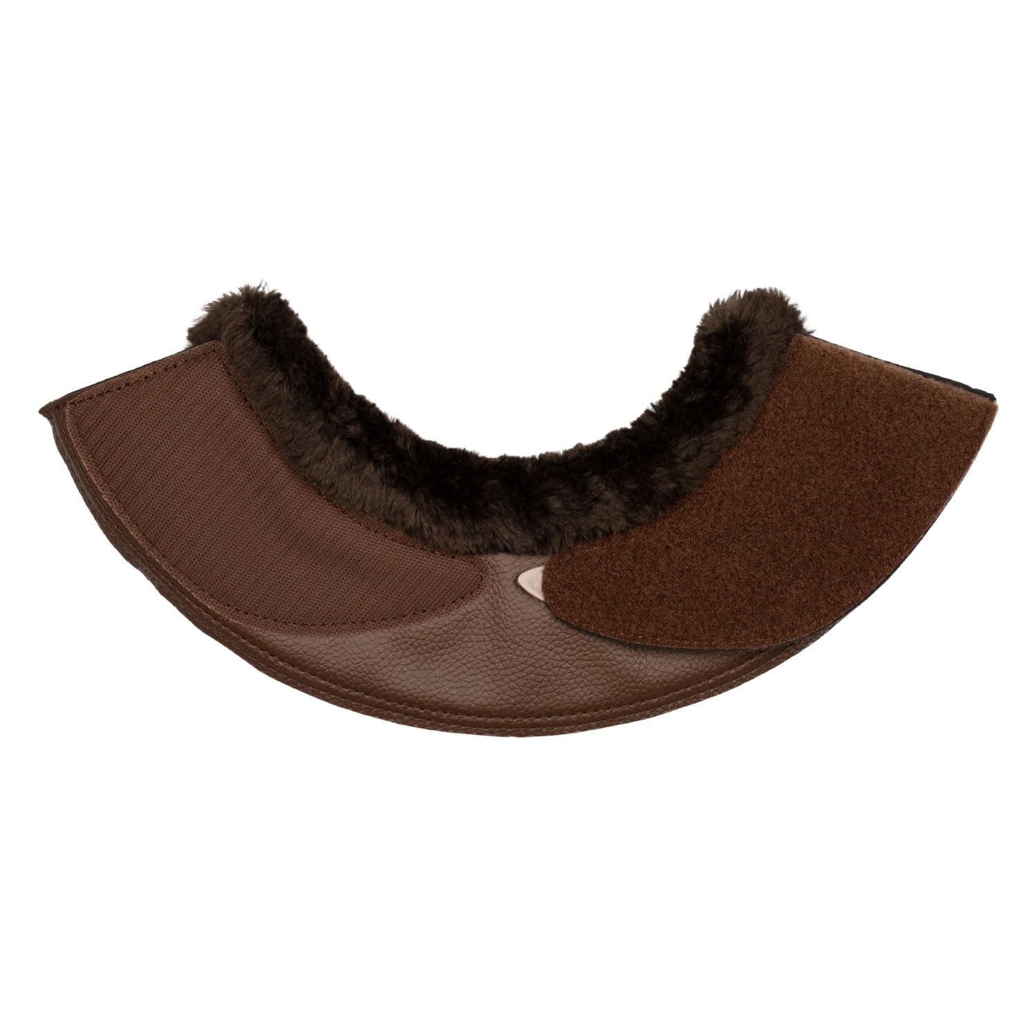 Paraglomi per cavalli in ecopelle con pelo sintetico chiusura velcro e imbootitura neoprene Full