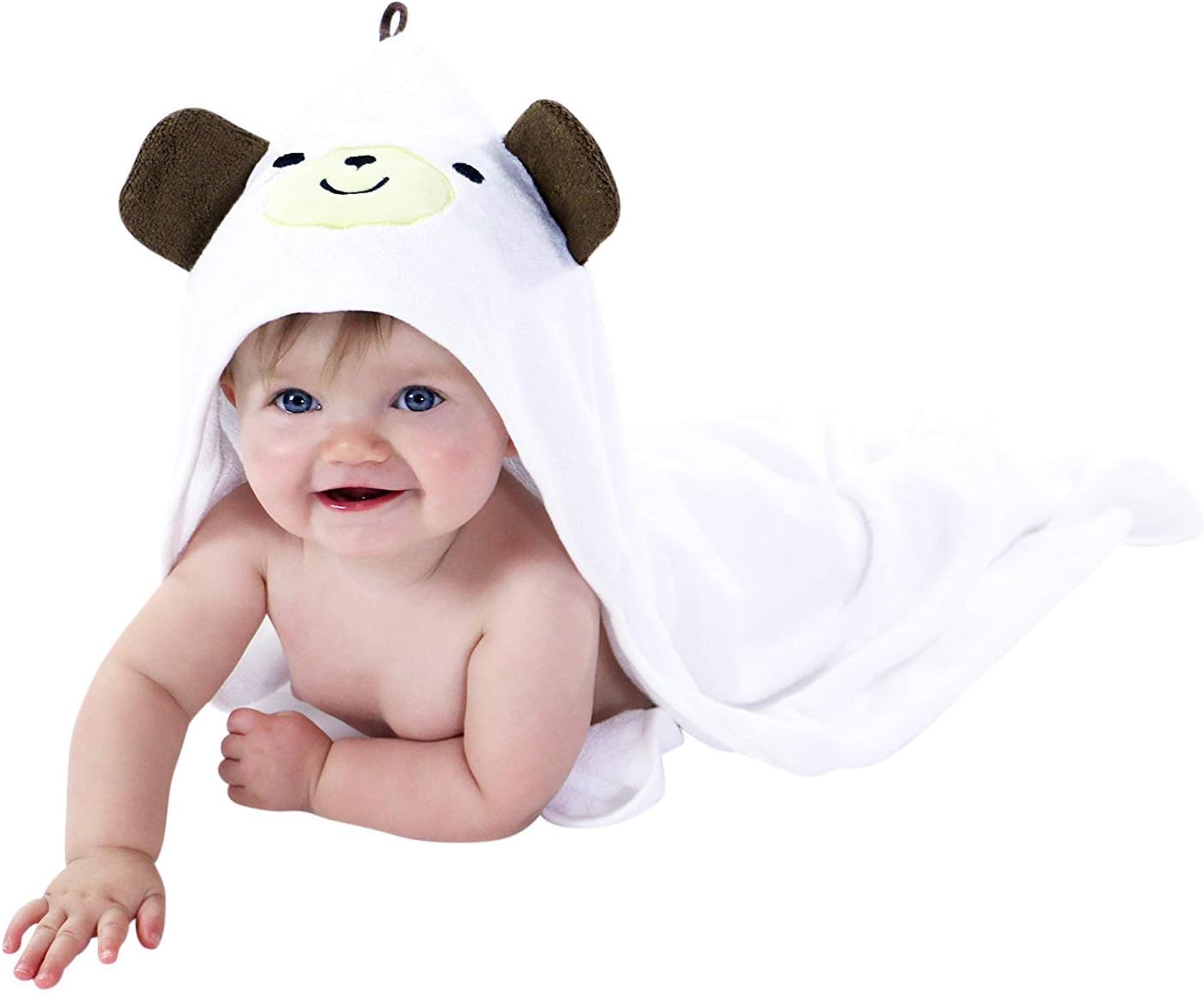 Karids® Hooded Baby Bath Towel - Soft, Plush, Absorbent and Breathable - Extra Large - Rayon Bamboo - White- Baby Gifts- Baby Essentials for Newborn-Boy or Girl Gift-New Shower Gifts
