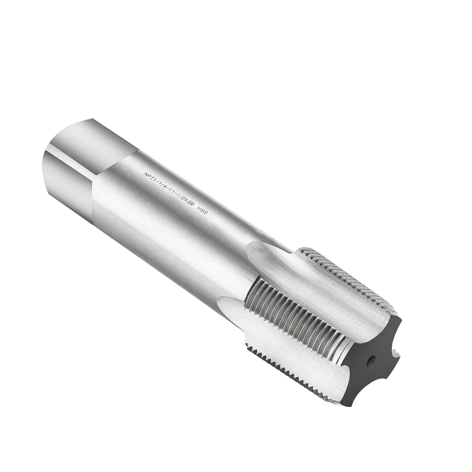 Grifo de rosca de tubo extendido NPT1-1/10.2 cm-11-1/2 × 8 pulgadas, acero de alta velocidad (HSS) 1-1/4 pulgadas alargado por 8 pulgadas, grifos de rosca de tubo cónico DRINYOUNG