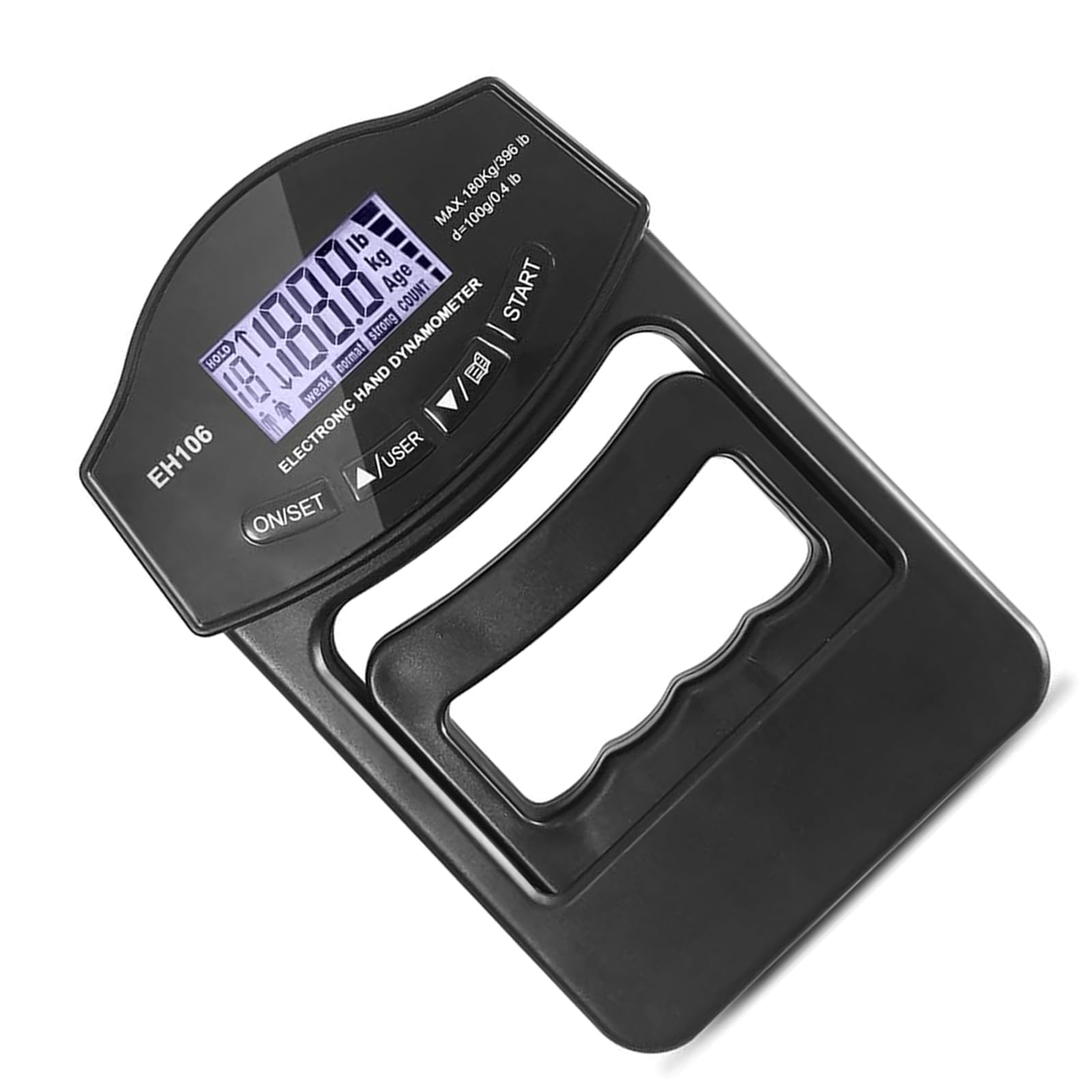 Medidor de mano digital, dinamómetro de mano, manómetro portátil, 180 kg
