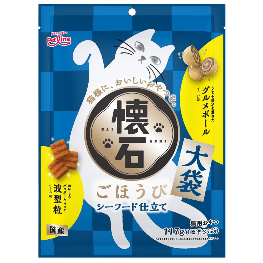 ペットライン 懐石 ごほうび シーフード仕立て【猫用おやつ/スナック/トリーツ/…
