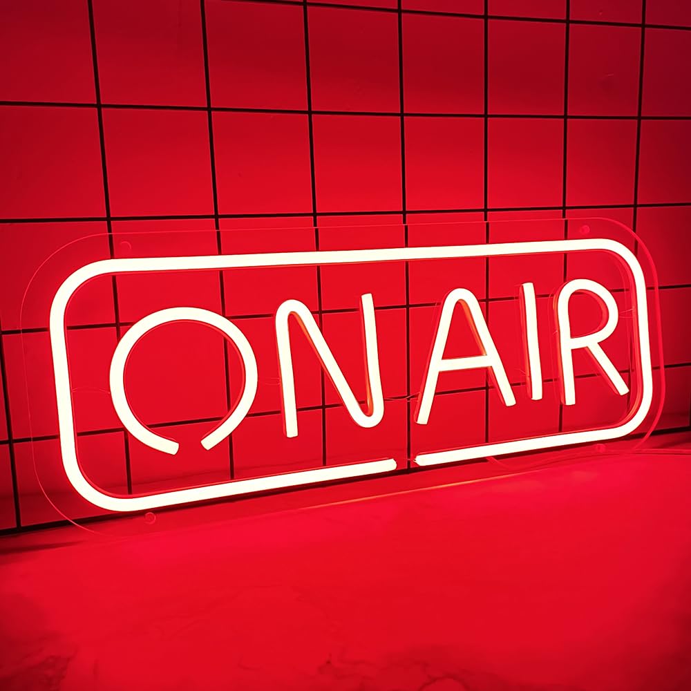 On Air Neon Sign, LED Studio Live Decorative Lights Red Neon Light Sign for Twitch Tiktok, Youtube Streamers/Gamers - Image 4