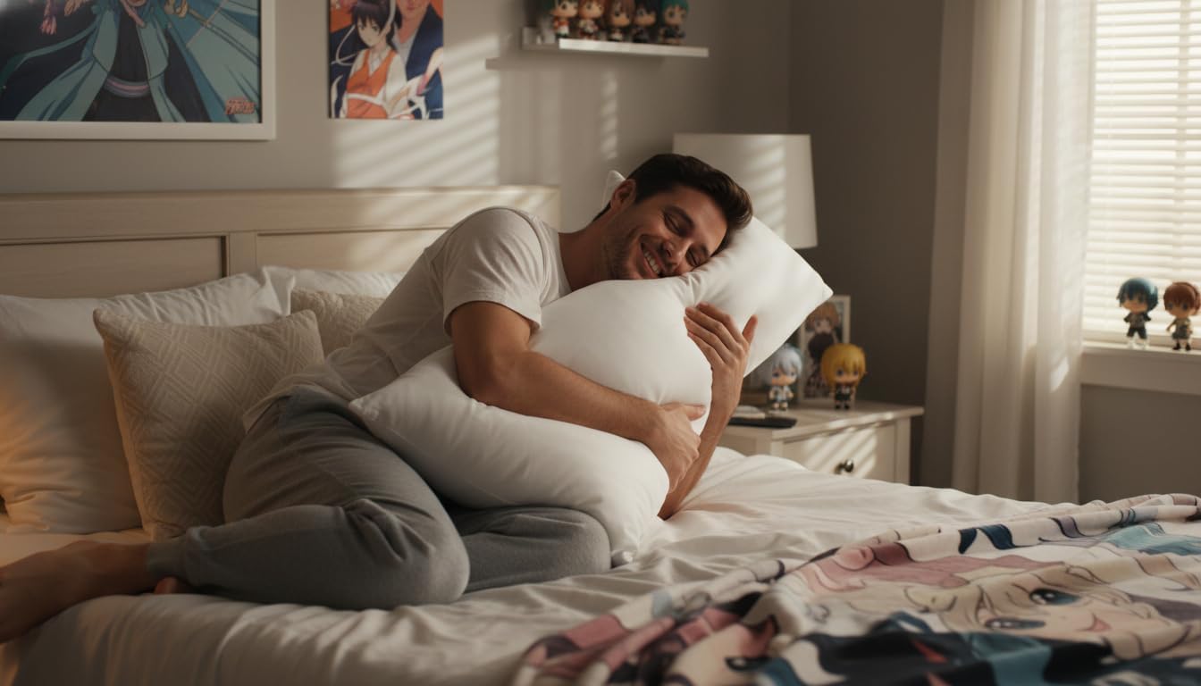 16x28in Soft Cotton Hypoallergenic Hugging Rectangle Pillow Polyester Inner Stuff Anime Comfortable White Cotton Filled Cushion Plush Sleepers Dakimakura Fluffy Head Rest Huggable