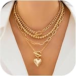 Colliers d'or pour les femmes Collier femelle Collier en couches Collier en argent Colliers de chaîne en papier Pearl Pièce Charm Collier Stack Stack Gold bijoux Cadeaux pour les femmes