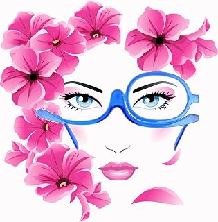 Makeup Glasses, Magnify Eye Makeup Glasses Single Lens Rotating Glasses Women Makeup Essential Tool For Daily Use (05#)