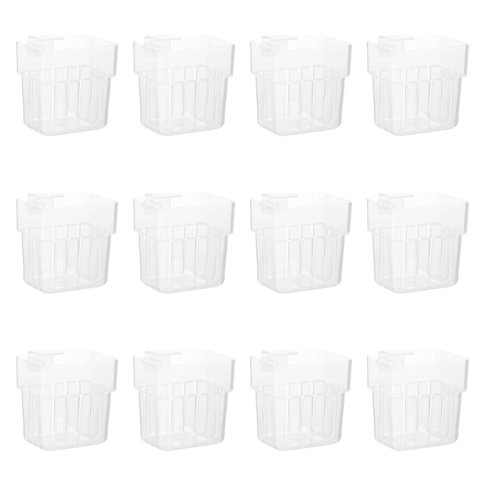 ordinarYone Transparency Aquarium Plant Holder Set of 12 Hanging Planting Basket For Hydroponic Plant And Fishtanks Decors