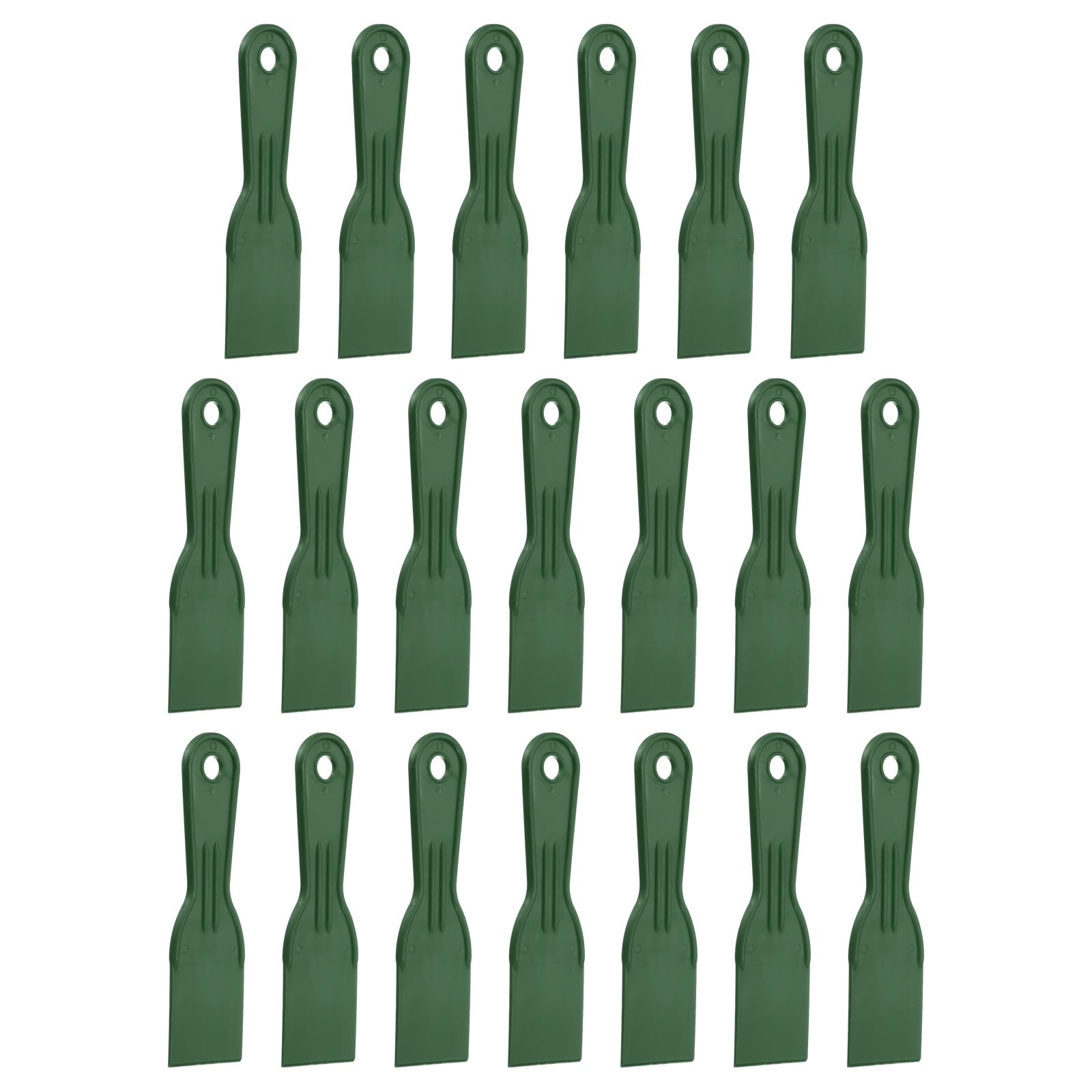 sourcing map 20pcs Putty Knife Scraper 2" Width Flexible Plastic Putty Knife Paint Scraper Tool for Taping Drywall Spreading Painting Wall Scratching Dark Green