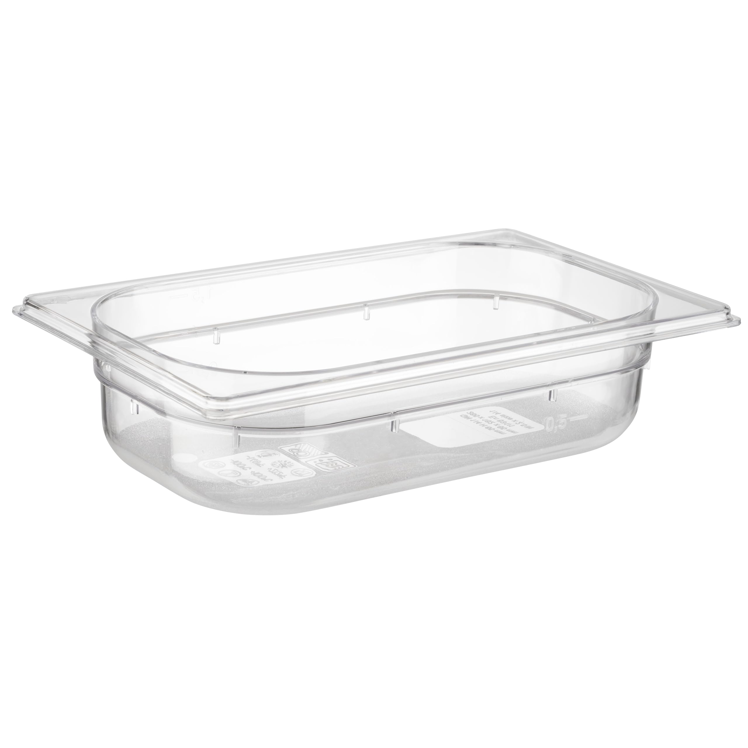 APS 82028 GN 1/4 Polycarbonat Behälter, 26, 5 x 16, 2 x 6, 5 cm 1.7 ltr.
