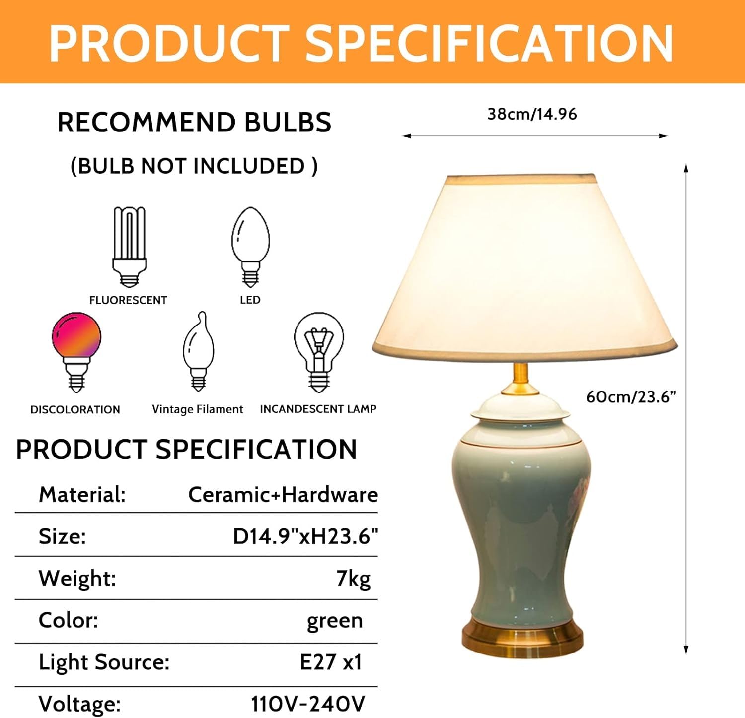 Lampa stołowa ceramiczna Farmhouse, złota podstawa, dioda LED, lampa biurkowa w stylu chińskim Cottage Modern Bedside Desk Nightston Lampa stołowa