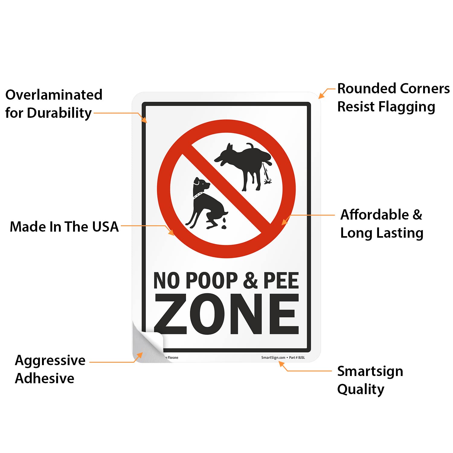 3 Schilder 'No Poop And Pee Zone' – Doppelseitig, 30,5x20,3 Cm, Mit Metallstift, Für Garten & Rasen, Hinweis Für Hundebesitzer