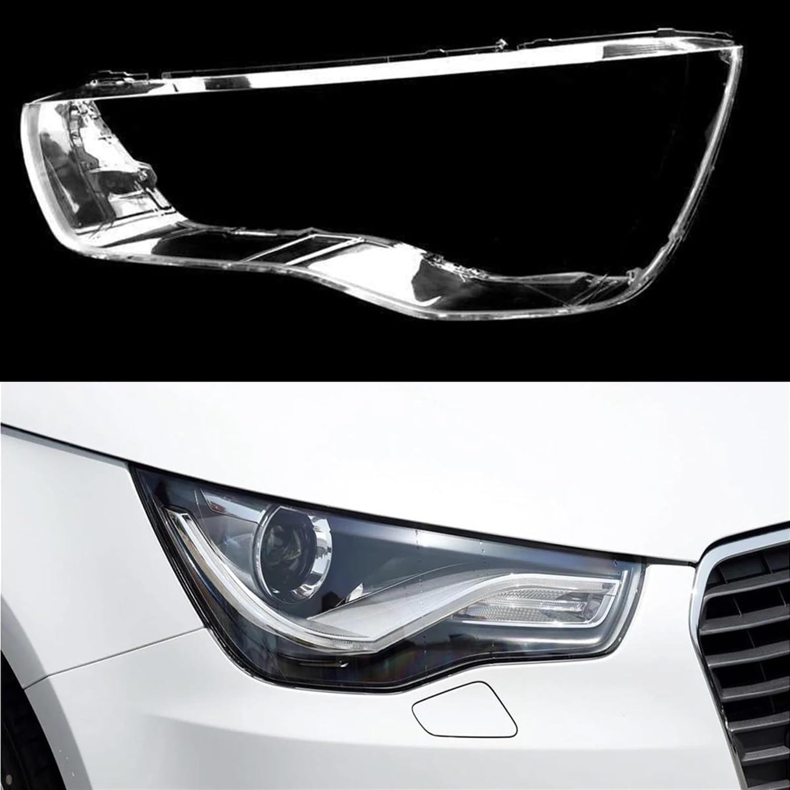 Verre De Phare (lentille) Gauche Pour Audi A8 / S8 D4 (Typ 4H) 2013-2017 - Marque Vroomer - Neuf