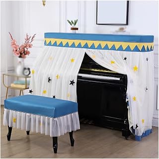 VIORED Piano Cover Decorate Piano Keyboard Cover Piano Cover Lace Piano Cover Upright Piano Full Cover Piano Bench Cover Art Piano Cloth (Color : A, Size : L)
