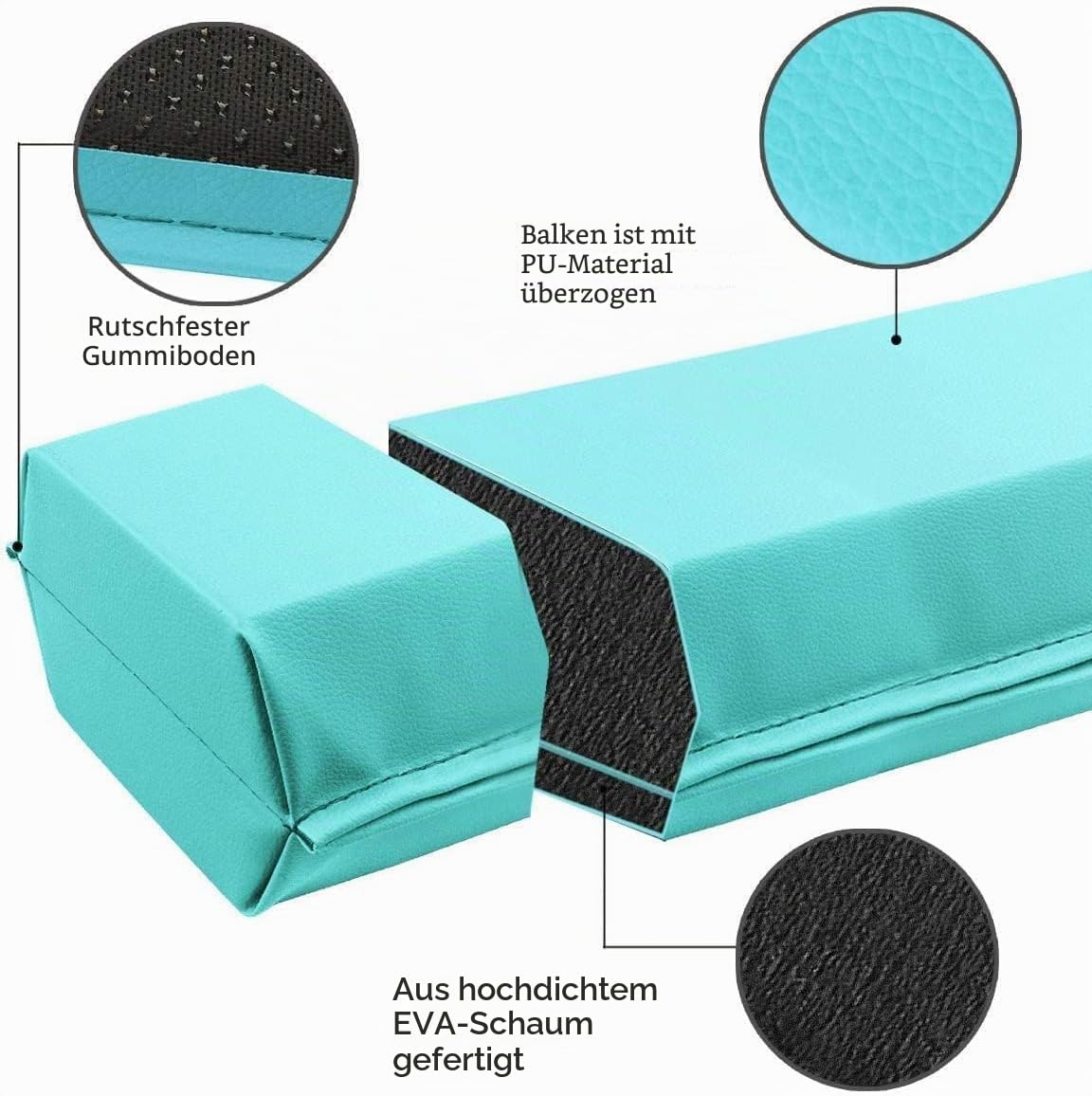 Schwebebalken Kinder 210/240/270/300cm Faltbarer Balken Turnen Balance Beam für Zuhause Training Klappbarer Schwebebalken Gymnastik Gymnastikbalken mit Rutschfestem Boden und Tragetasche