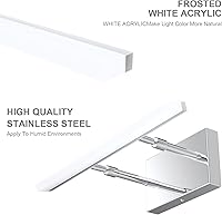 Vista 4 de Aipsun Luces LED de tocador de 15.7 pulgadas ajustables para baño, lámpara de pared para baño, accesorio de iluminación sobre espejo cromado moderno