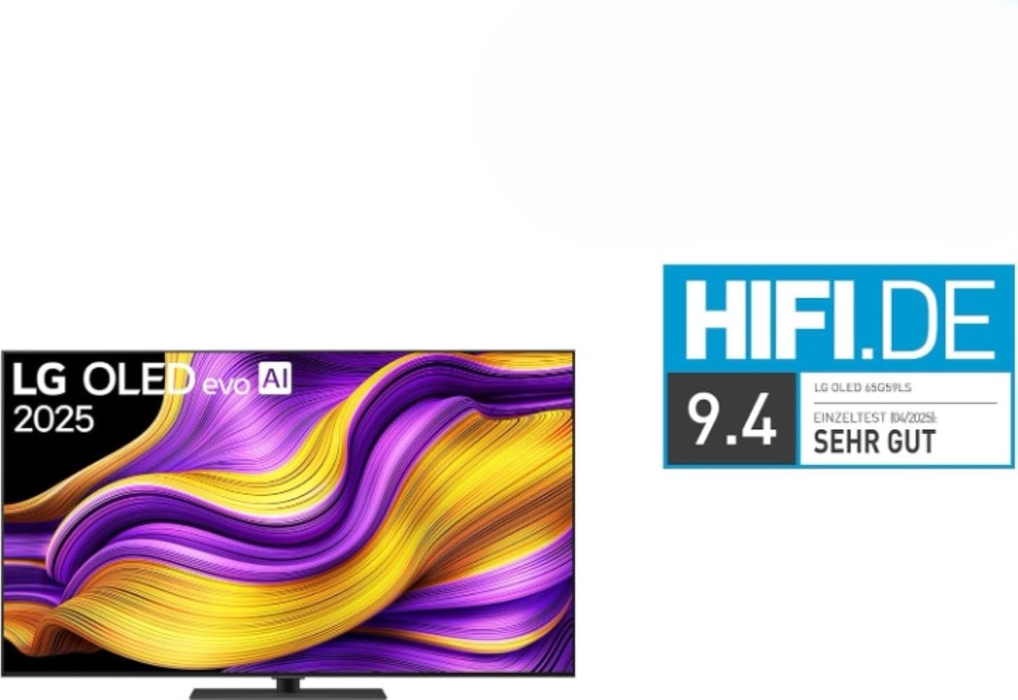 LG OLED65G59LS TV 65 Zoll (165 cm) 4K OLED evo AI TV (α11 Gen2 4K AI Prozessor, webOS 25, 120Hz (VRR bis zu 165Hz)) [Modelljahr 2025] – Ansicht 2