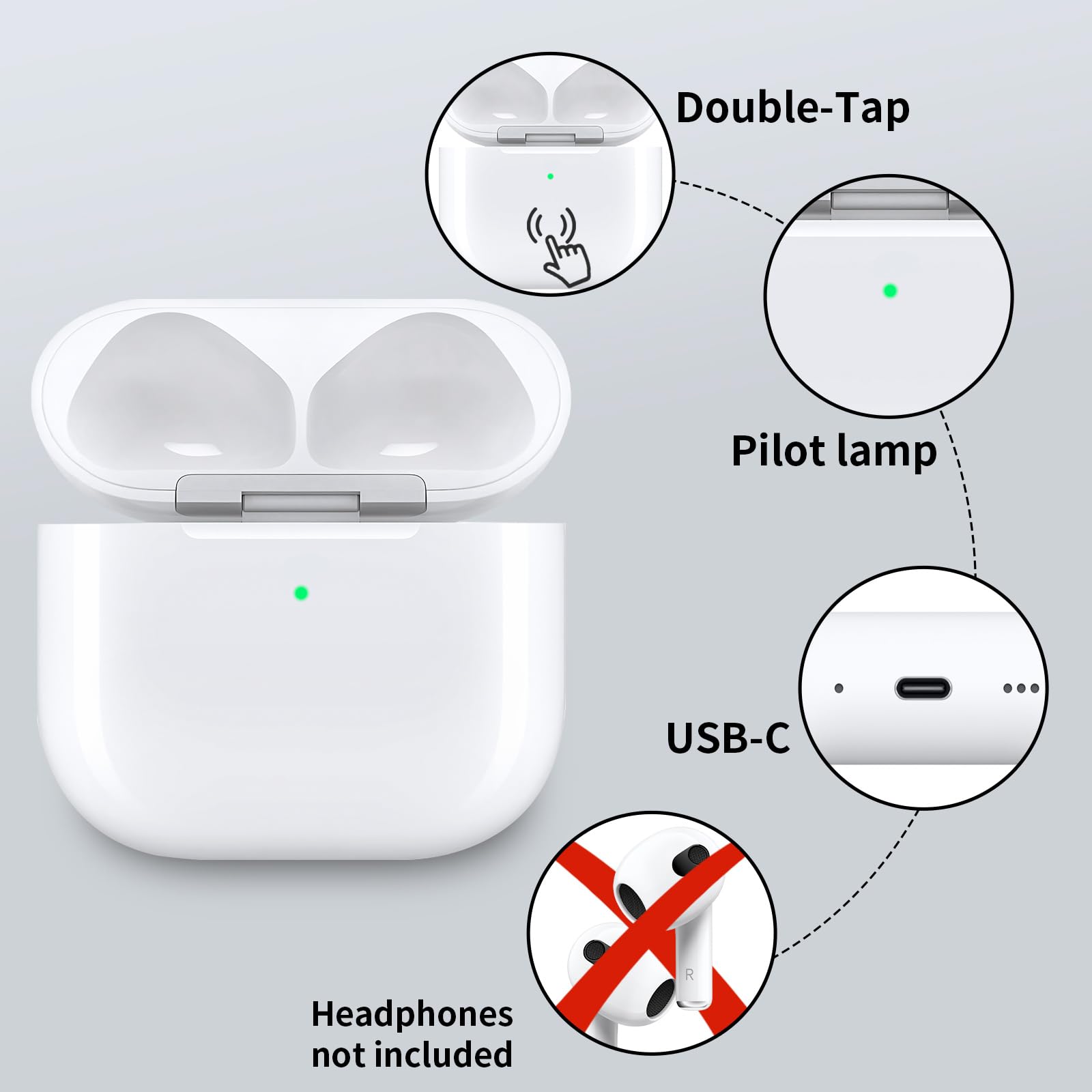 Amazon.co.jp: AirPods 4th Generation Charging Case, AirPods 4 Case