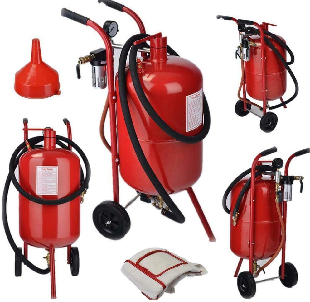 10 Gallon Mini Portable Air Sandblaster Sand Blaster Kit