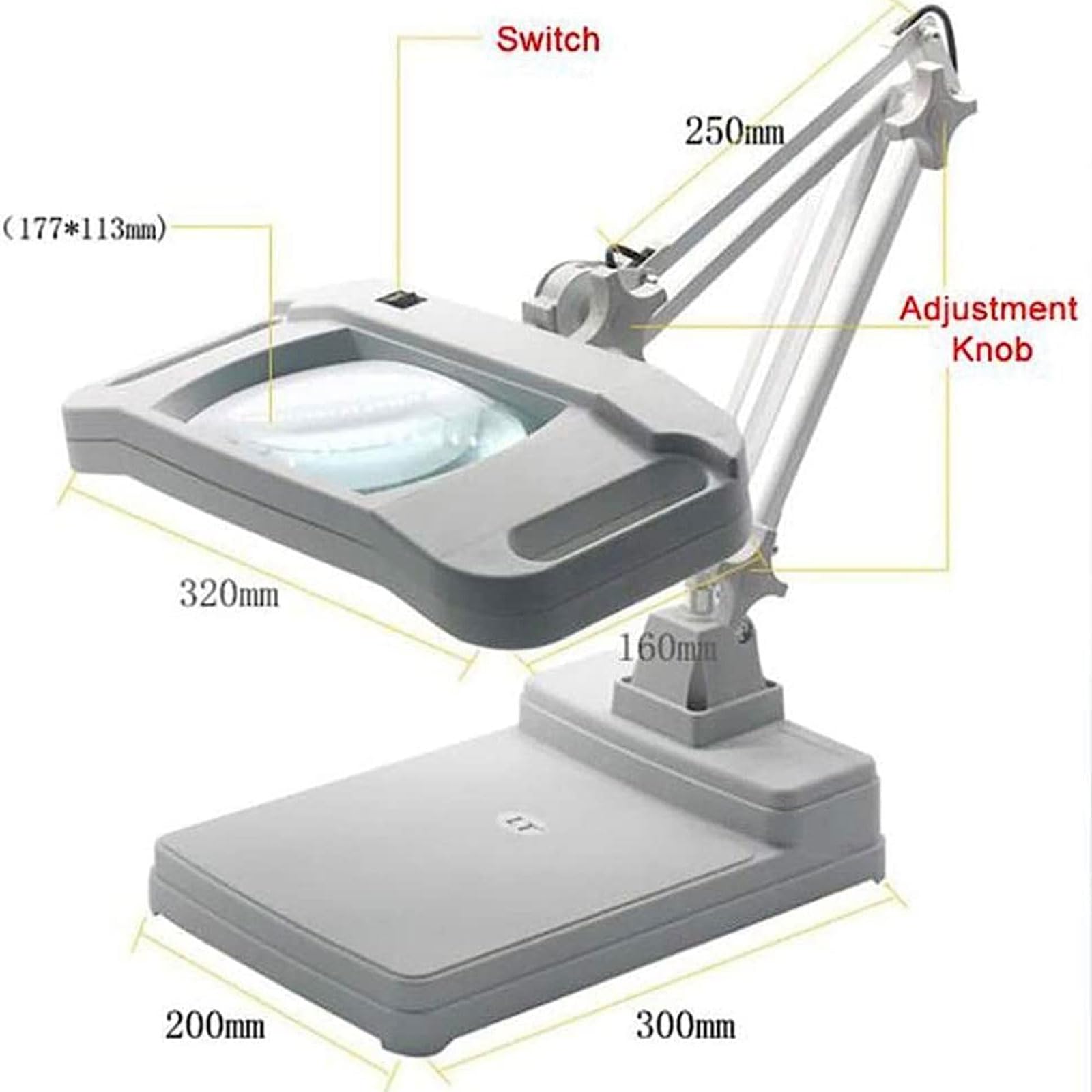 Lupa Lupas Lupa Plegable con luz LED Lupa Manos Libres para Lectura, inspección, Soldadura, Costura