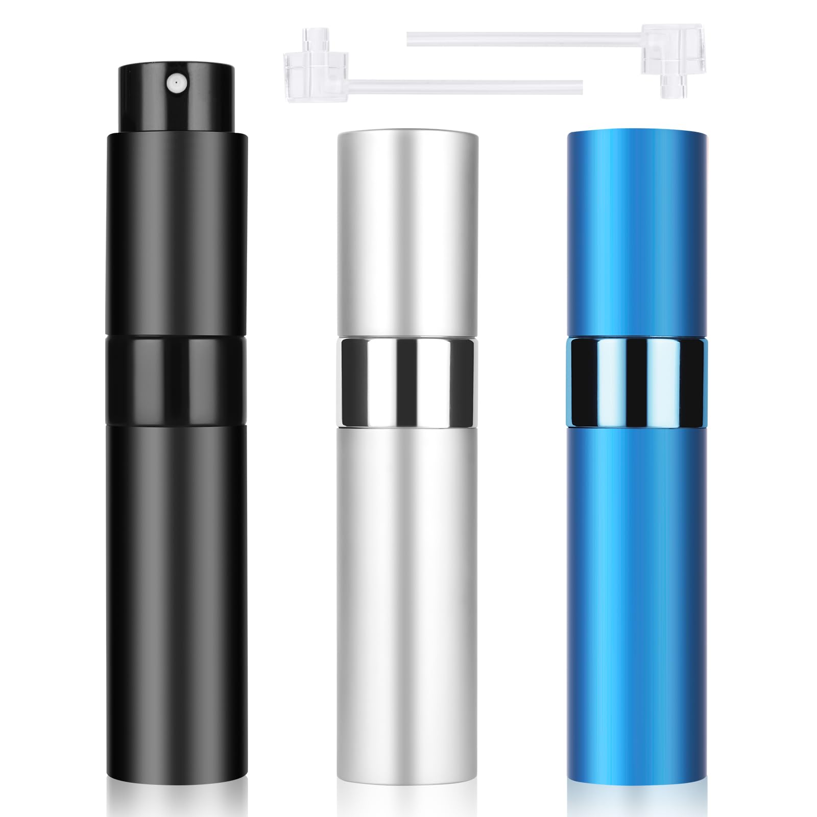 ACWOO Mini Parfümzerstäuber Taschenzerstäuber, 3 Stück 10 ml Nachfüllbar Leer Reise Parfüm Zerstäuber, Mini Portable Sprühflasche für Flug Reise, Glas, Leicht, Tragbar, Robust