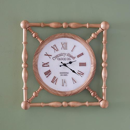 Colonial Tin Works 440212 Old Time Country - Reloj de 19 pulgadas de diámetro