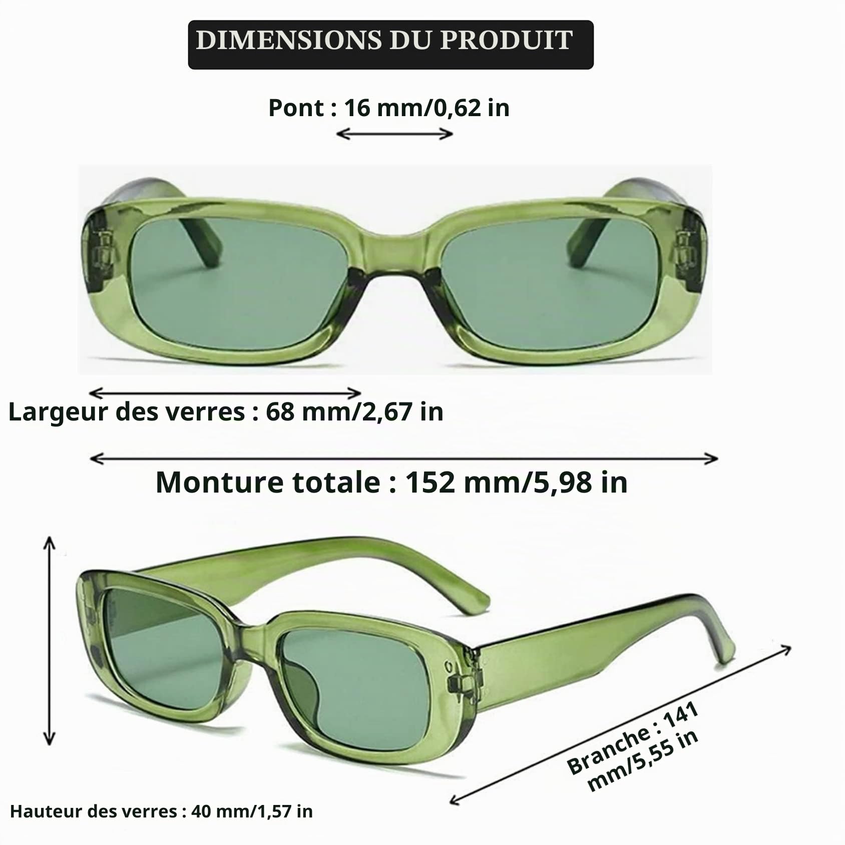 Lot De 10 Lunettes De Soleil Vintage Lunettes Rectangulaire Retro Trendy 90's Lunettes De Fête pour Femmes Et Hommes