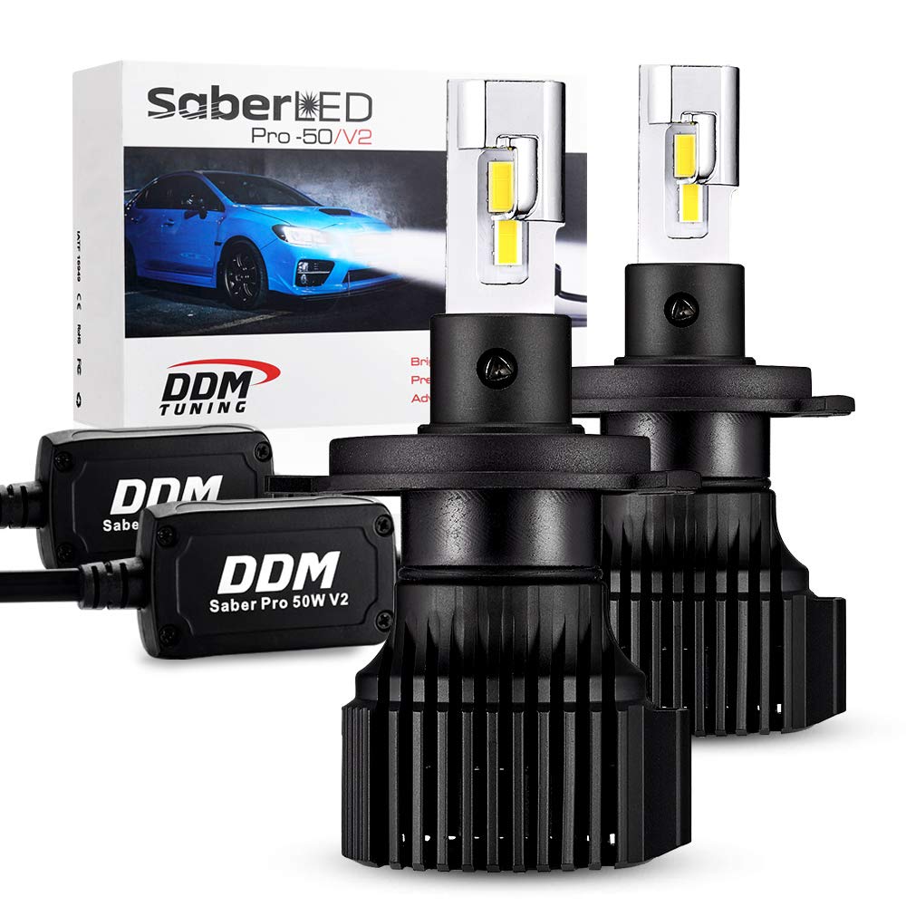 DDM Tuning Saber 50W Pro V2 LED Kit, 11000LM, 6000K, Pair, (H4 Hi/Lo)