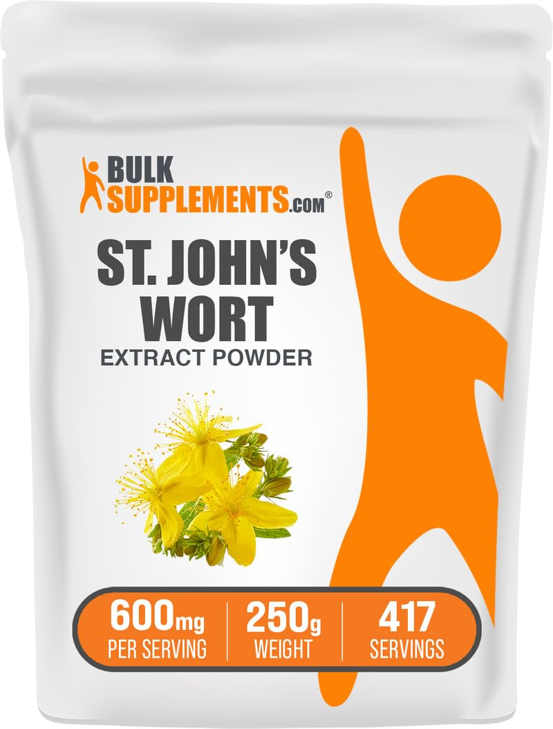 com St. John's Wort Extract - St. Johns Wort Supplement, Herbal Supplement for Mood - Vegan & Gluten Free, 600mg per Serving, 250g (8.8 oz) (Pack of 1)