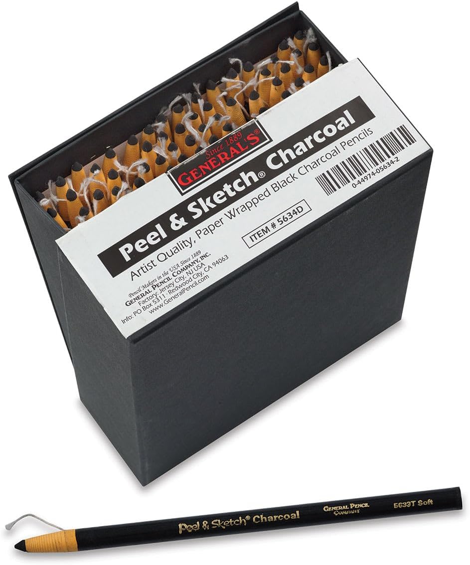 GENERAL'S Peel and Sketch Charcoal - Class Pack of 72
