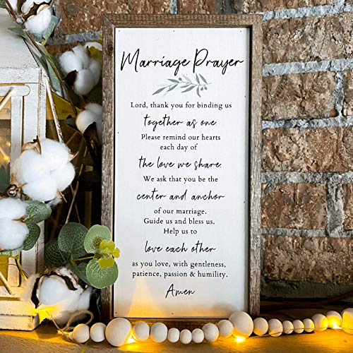Marriage Prayer Wall Decor - Classy Wedding Gift Or Gifts, Ideal Anniversary Bridal Shower Shelf Art, #TOP3
