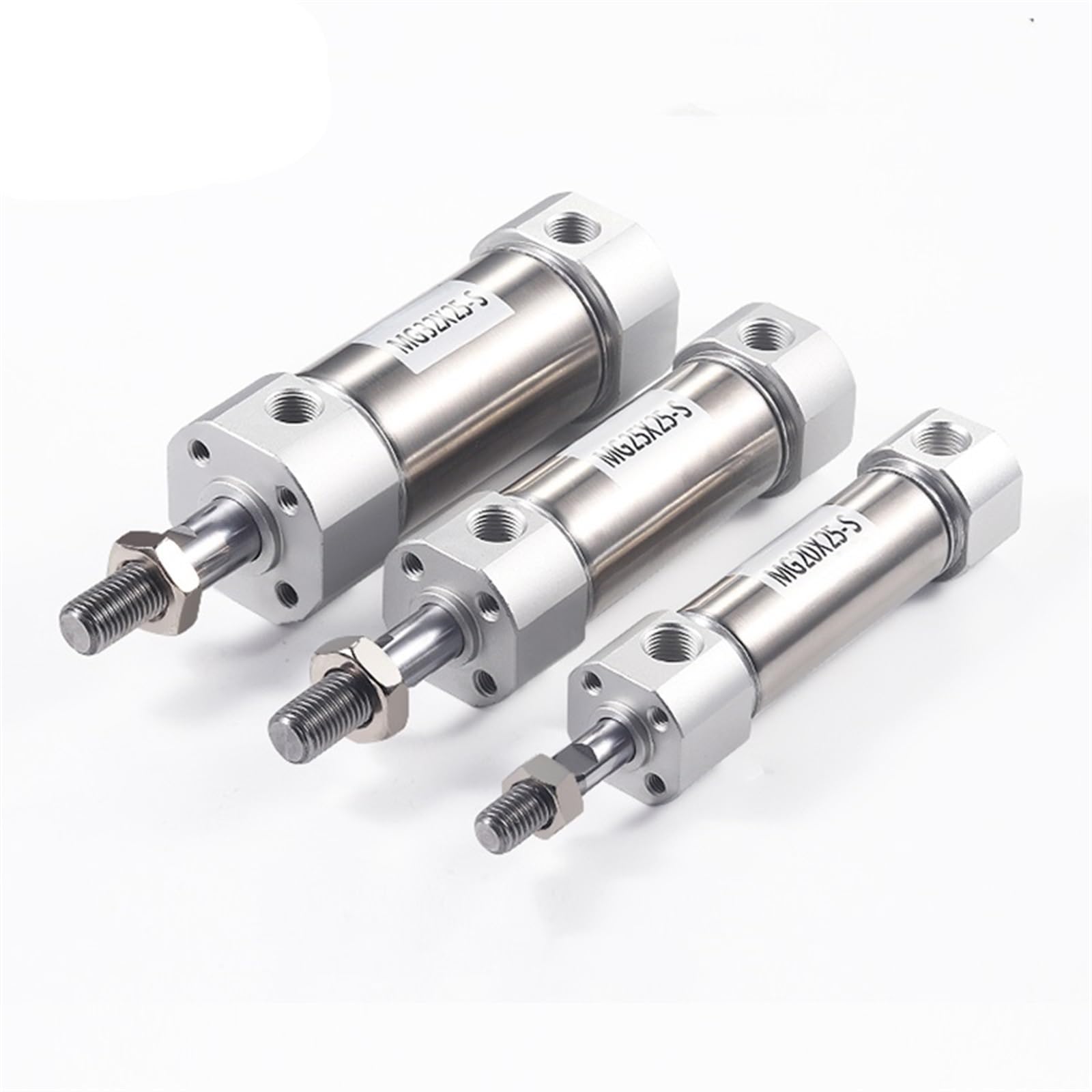 Vérin pneumatique en acier inoxydable à double effet course 500mm