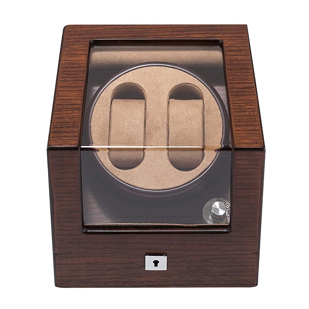 CGCSYZ Wooden Double Watch Winder For 2 Wristwatches,Wooden Automatic Watch Winder With Motor - 5 Rotation Modes