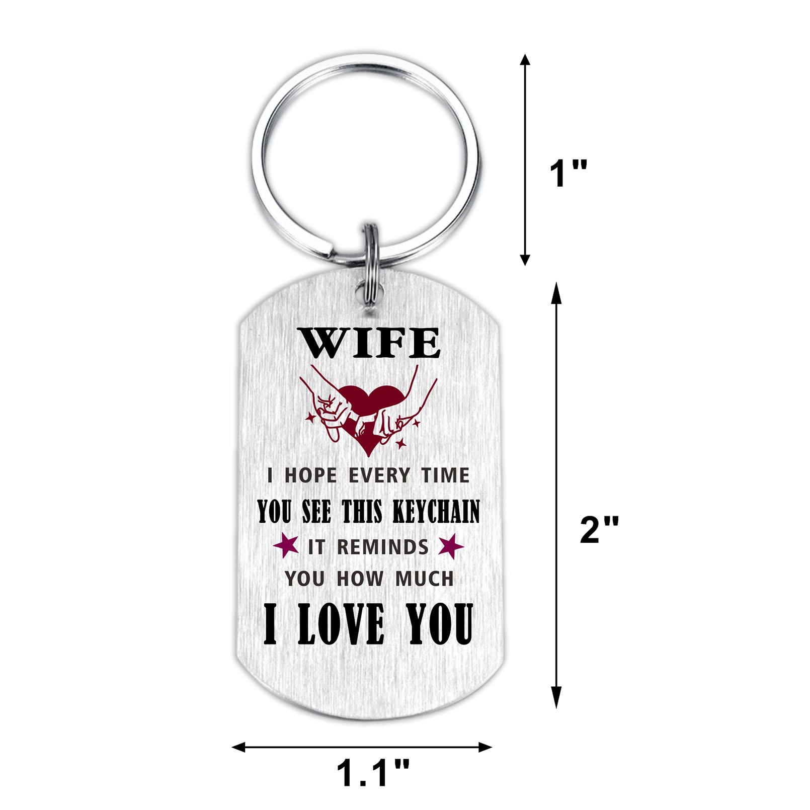 Viayen Mother's Day for Gifts Wife from Husband, Gifts for Wife Birthday Just Because Anniversary Valentines Day Keychain