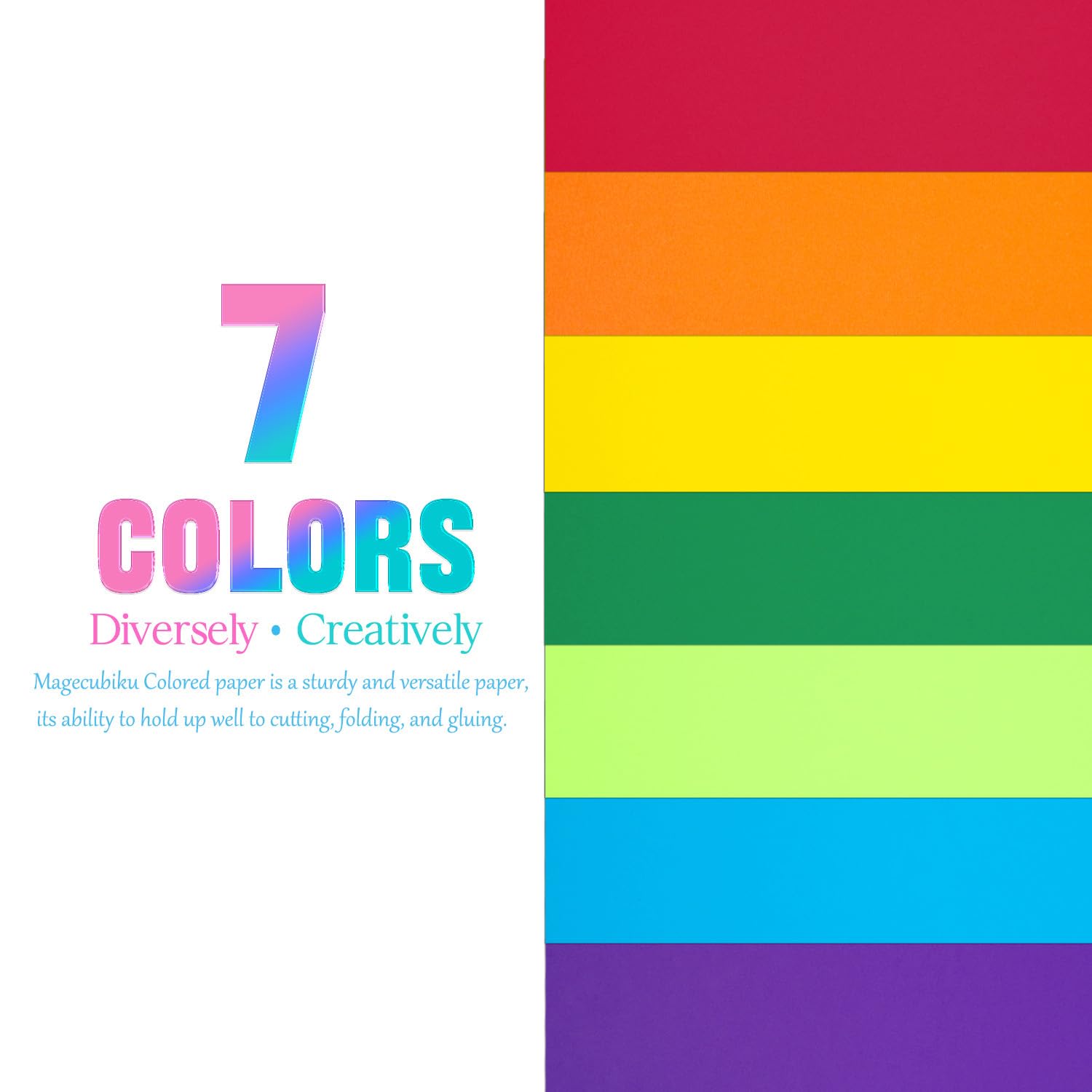 Konstruktionspapier, 21,6 x 27,9 cm, 70 Blatt, klassisches Regenbogen-Set, 7 Farben, 180 g/m², schweres Konstruktionspapier, Handwerk, Kunst, Schule, Klassenzimmer, Kunstbedarf, verschiedene Farben,