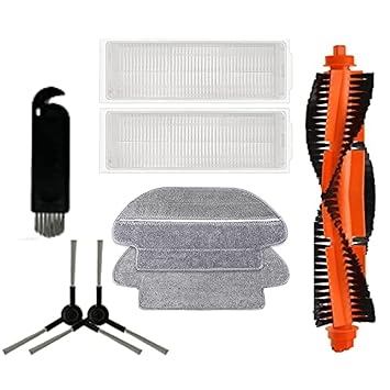Laprite Replenishment Kit | Replacement Parts | Accessories Compatible with Mi Robot Vacuum-Mop P | Filters, Bristle Brush, Full Wet Mop Cloths, Side Brushes and Cleaning Tool (Pack of 8)