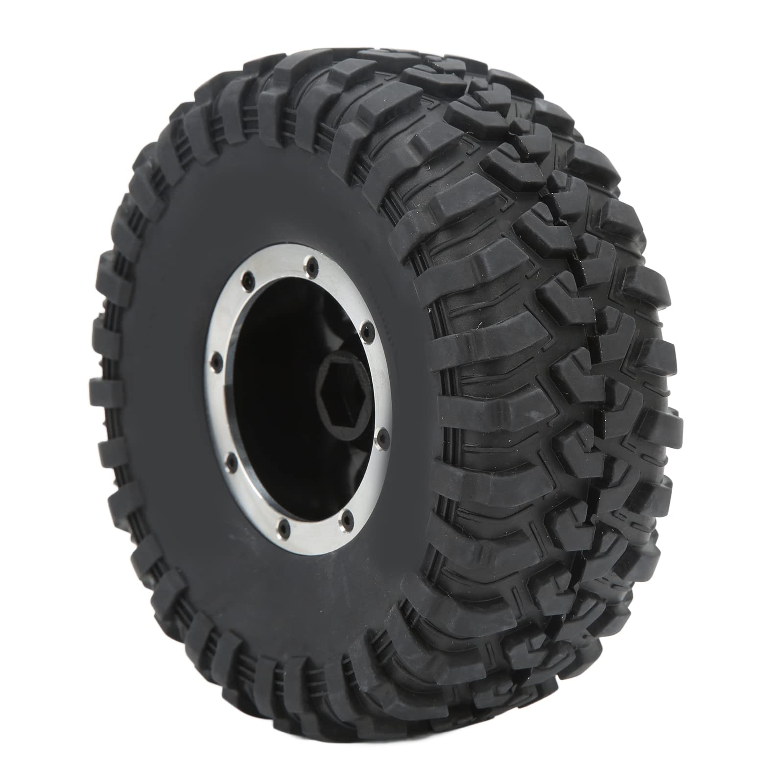 4 szt. Koło gąsienicowe samochodu RC Zestaw gumowych opon Stop aluminium Metalowa piasta Akcesoria 2,2 cala Antypoślizgowe mocne wsparcie drogowe dla Axial SCX10 RR10 Wraith