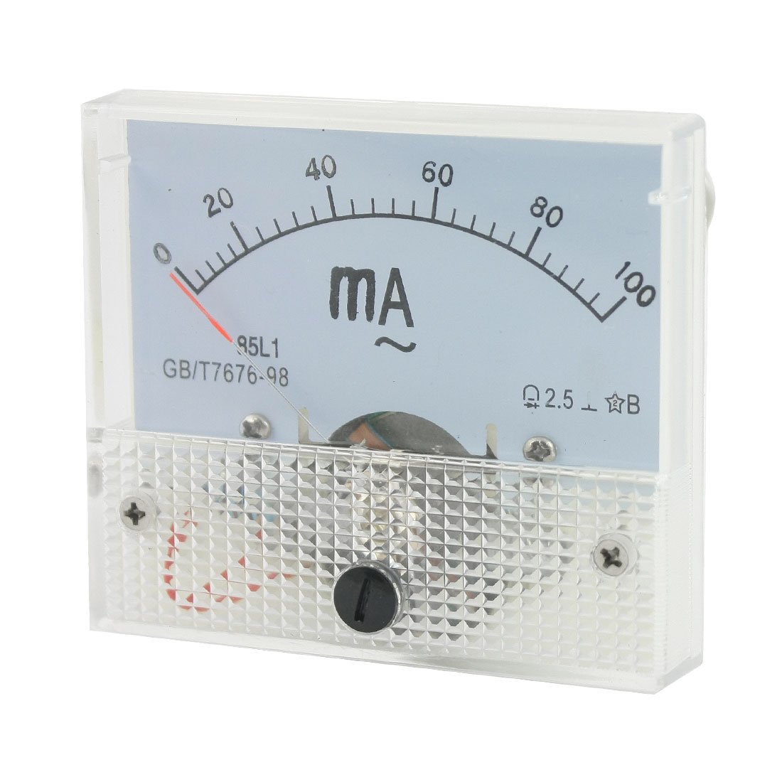 Aexit AC 0-100mA gauge Measuring Range Current Testing Panel Analog Ammeter Amperemeter Class 2.5 for School Lab