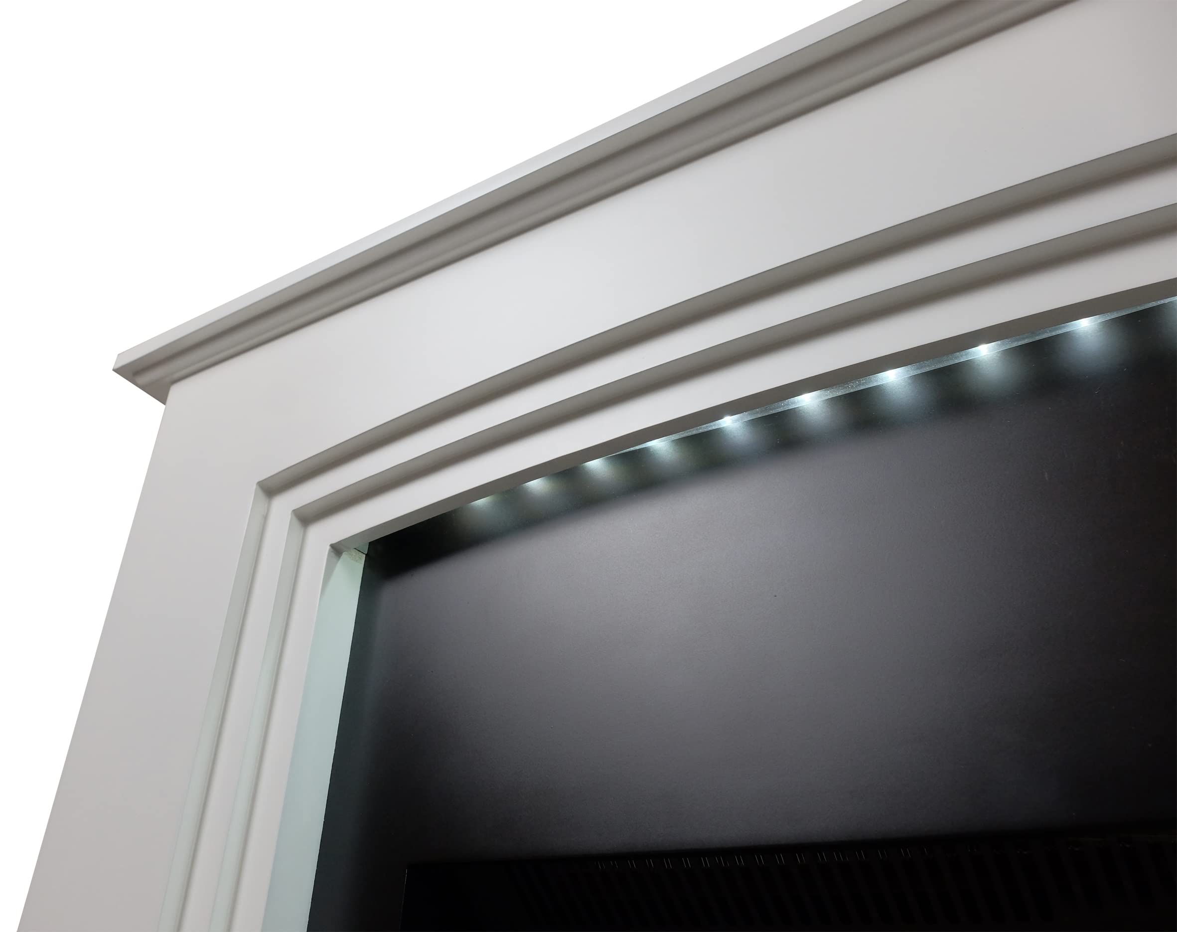 CHEMIN'ARTE Caminetto elettrico Manhattan da appoggio, effetto fiamma LED - con funzione di riscaldamento, caminetto elettrico con potenza 2000W
