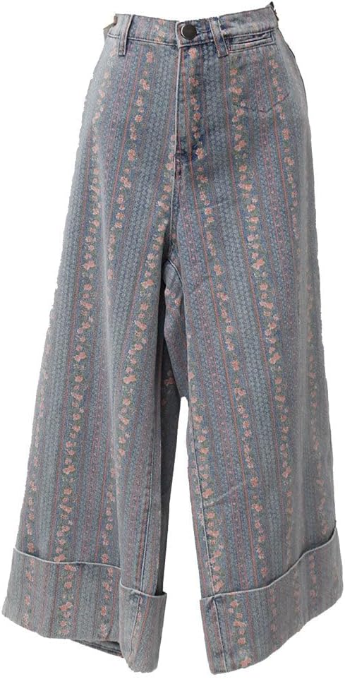 Easel Capri Cuff Washed Denim/S